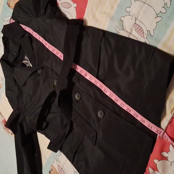 NWT,Vintage 80's,Black,Midi,Coat with Removable Fleece Lining,Deep Front Pockets - Picture 13 of 16